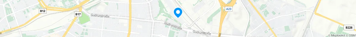 Kartendarstellung des Standorts für Apotheke im Sonnwendviertel in 1100 Wien